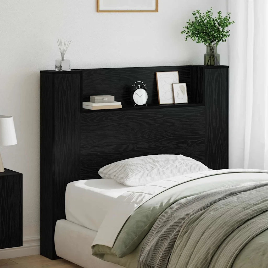 Testiera | Testata Rovere Nero 120 x 15 x 103,5 cm Legno multistrato