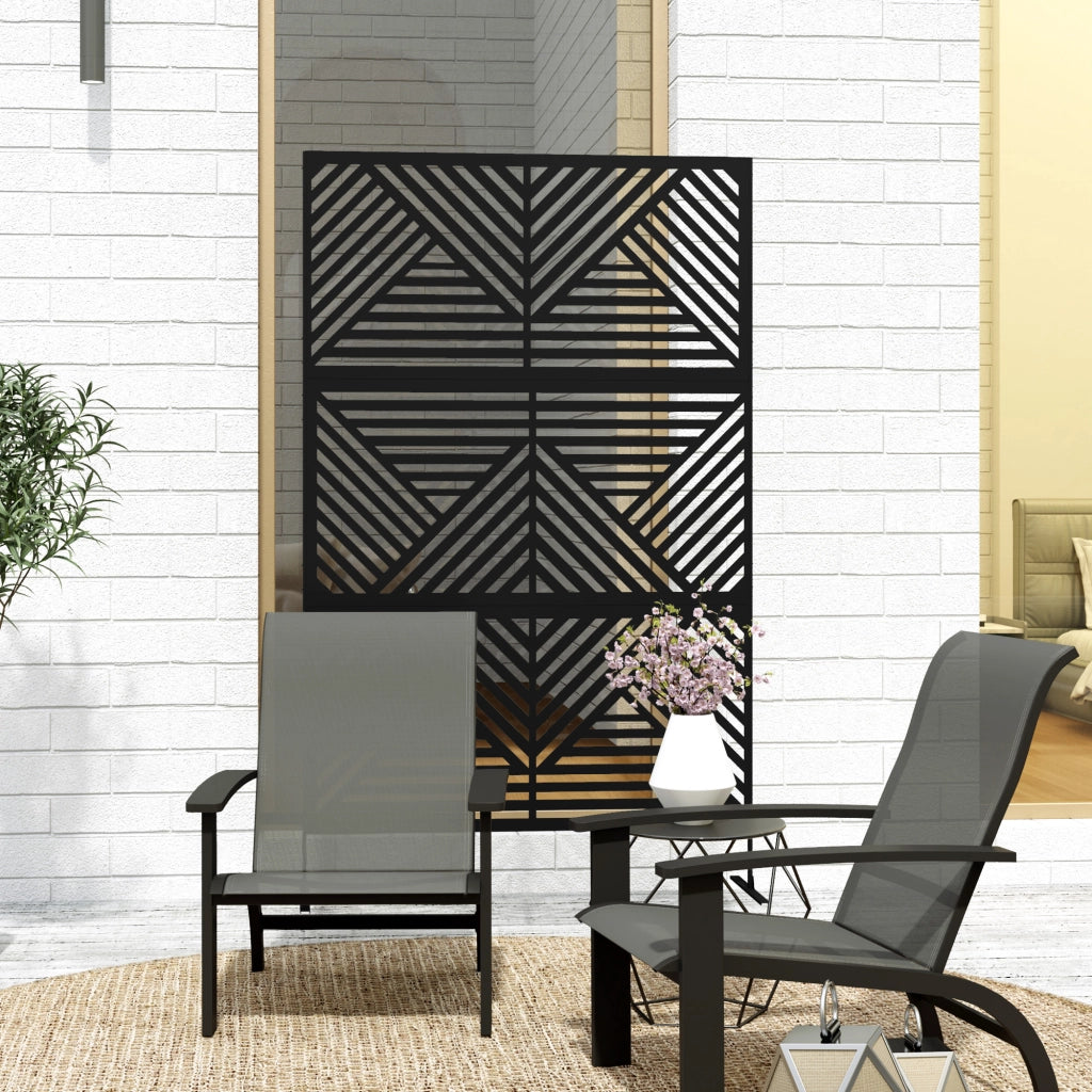 Traliccio Separ¨¦ Divisorio da Giardino ¨C Minimal ¨C 122x45x198 cm, Nero
