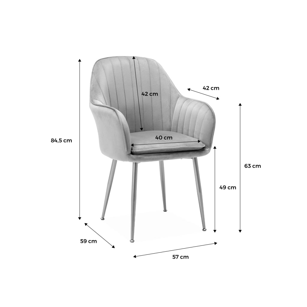 Set di 4 poltrone bouclette con gambe in metallo | sweeek