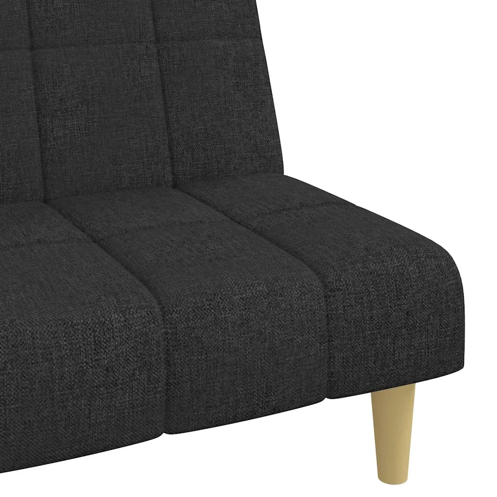 Divano letto | Sof¨¤ letto | Letto singolo a 2 Posti Nero in Tessuto