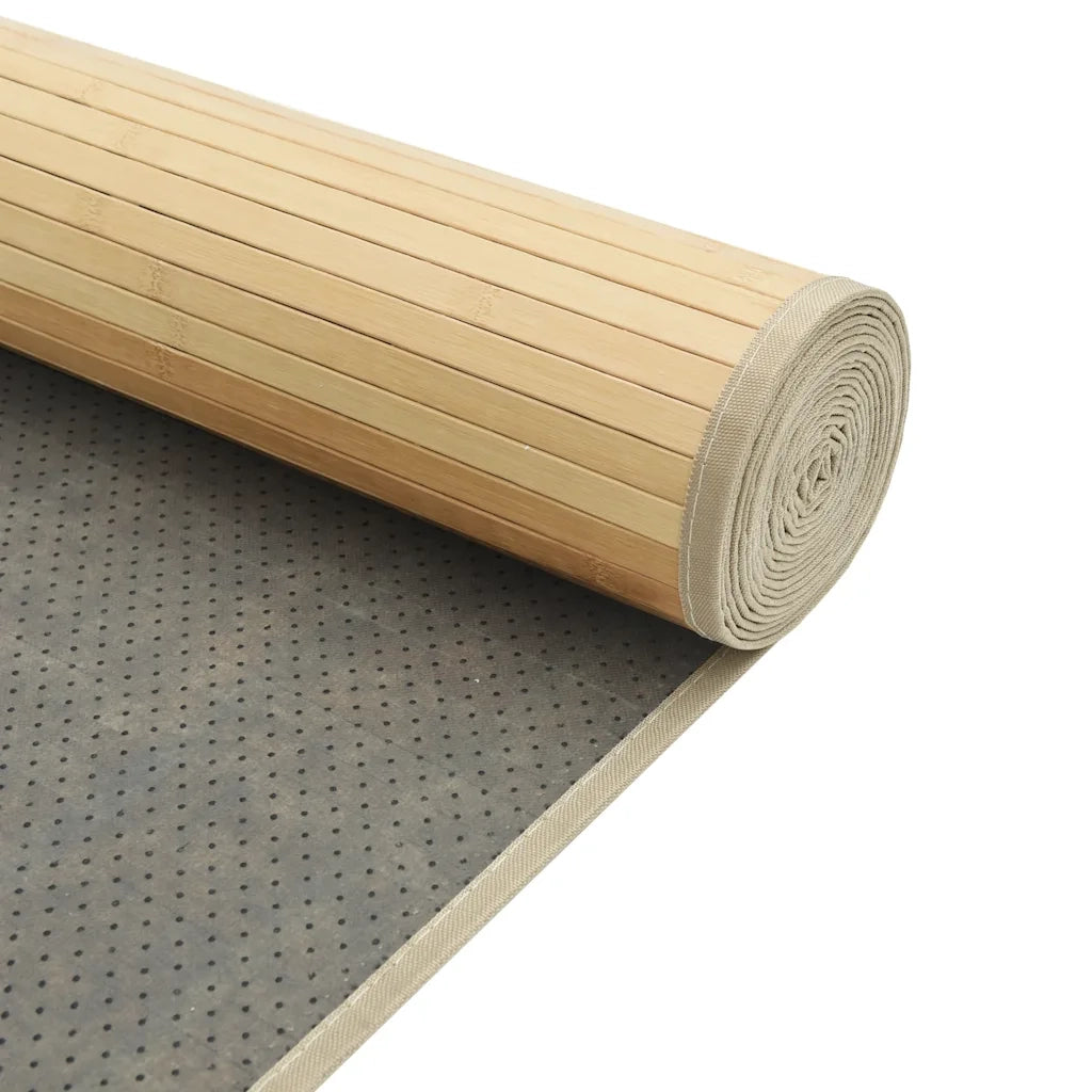 Tappeto del soggiorno | Tappeto Rettangolare Naturale Chiaro 60x1000 cm in Bamb¨´