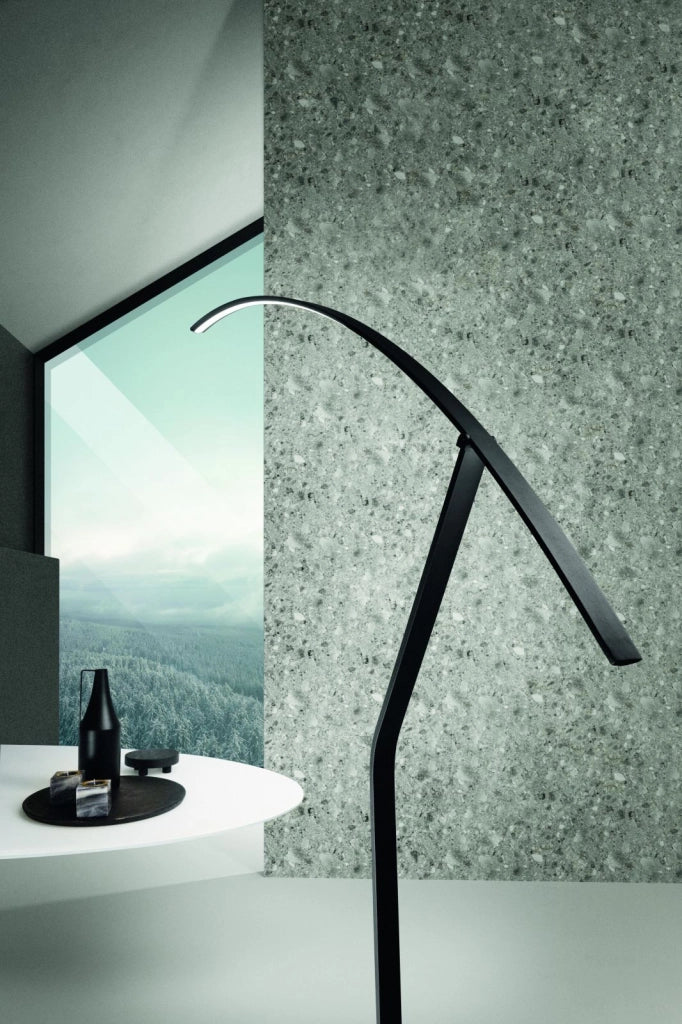 PIANTANA FOLAGA NERO LED 1230LM 3000K 30W DIMMERABILE H.190CM L.146CM