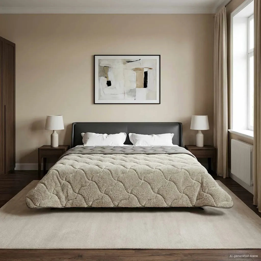 Duvet Invernale Trapuntato Grigio chiaro 200 x 240 cm 42026317