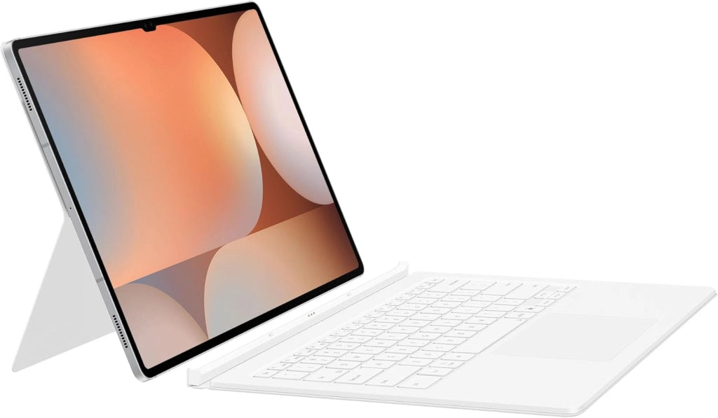 Book Cover Keyboard Custodia per tablet con tastiera retroilluminata per Galaxy Tab S9 Ultra | Tab S10 Ultra, Bianco