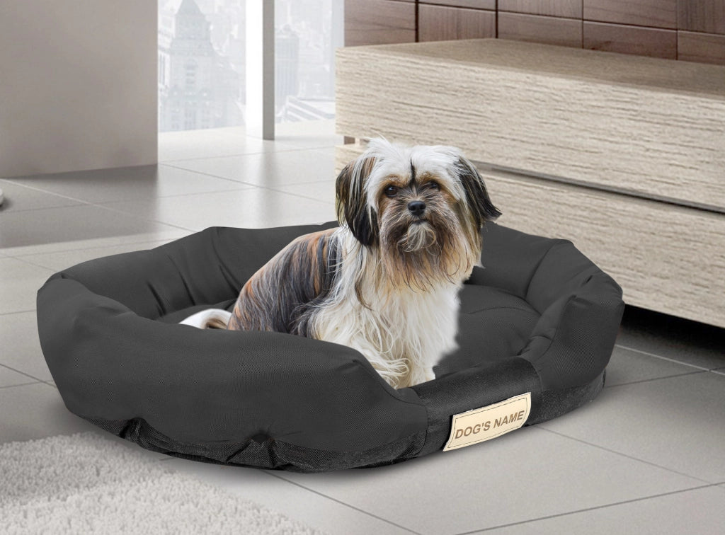 AIO FACTORY Letto per cani 100x75 cm personalizzato impermeabile nero