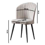 Set di 4 sedie in legno "Rubi" - 52 x 42 x 85 cm - Crema