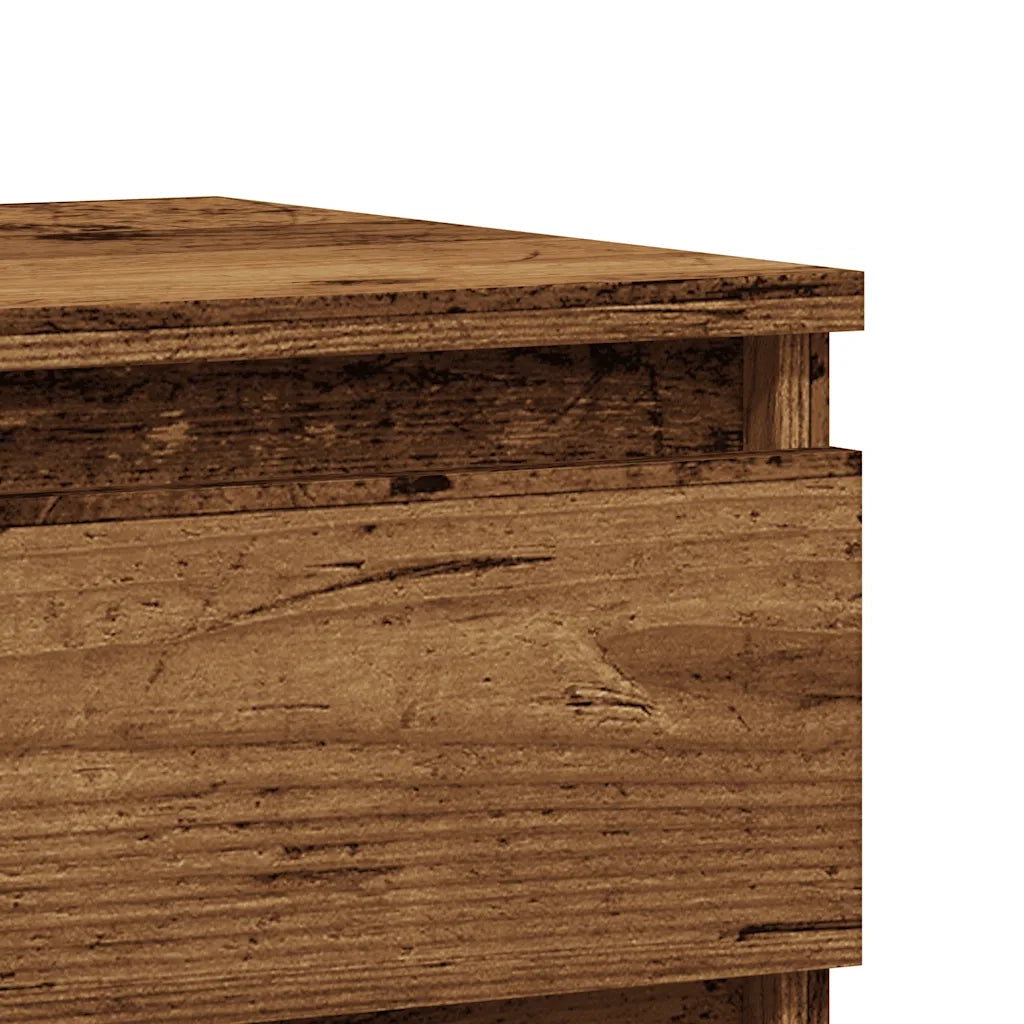 Comodini 2pz Legno Antico 40x35x50 cm in Legno Multistrato 857397