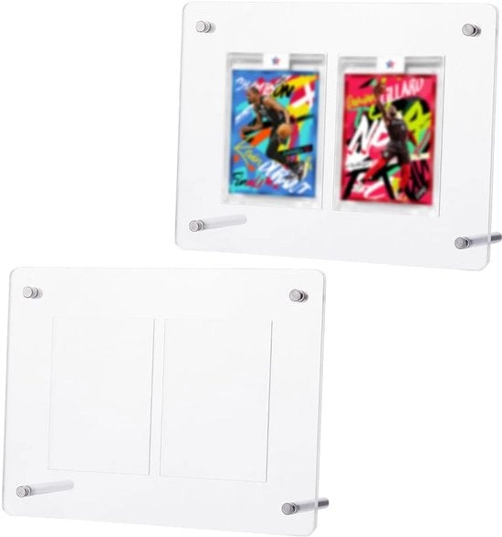Display da Sport - Quadro per Carte da Scambio - Supporto Transparente per Carte - Materiale PVC - Organizzatore per Carte da Scambio - Dimensioni 7,87 x 2,48 x 5,59 pollici - Protezione contro Polvere e Urto