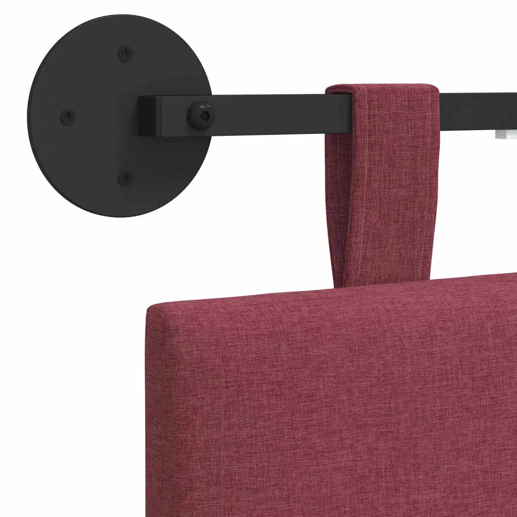 Testiera | Testata sospesa Con luce LED Rosso Vino Tessuto