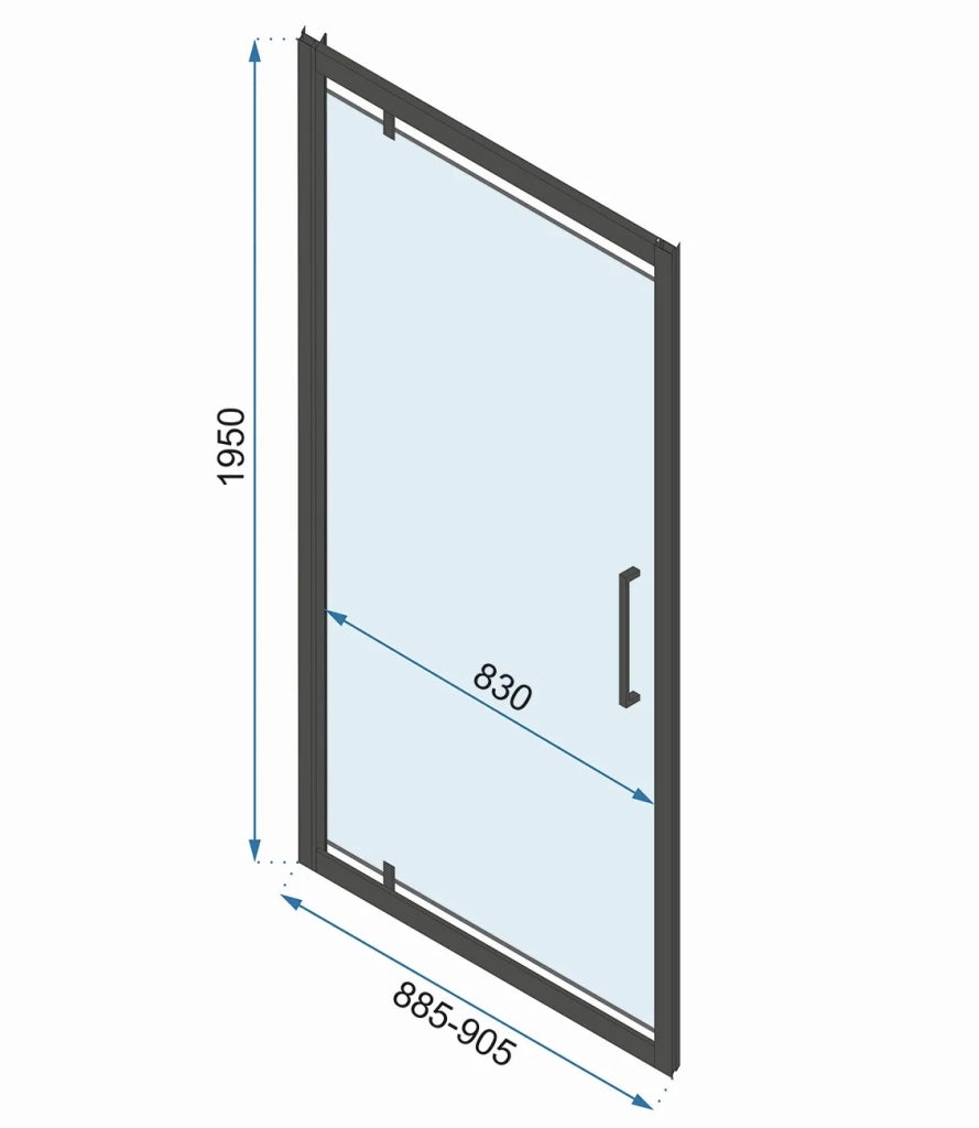 Cabina Doccia A Parete Rea Rapid Swing Chrome 120x80