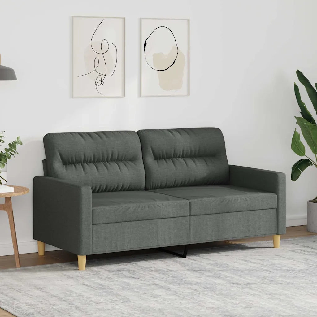 Divano a 2 Posti Grigio Scuro 140 cm in Tessutocod mxl 104676