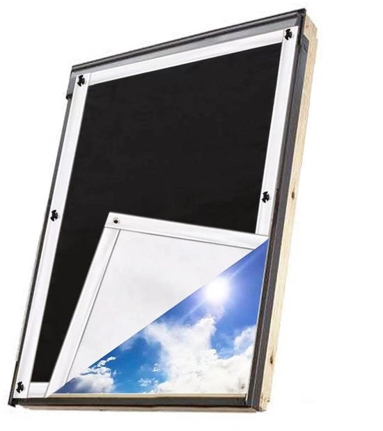 Verduisteringsgordino 60 x 93 cm - Verduisteringsgordino con 6 fori a vite - Isolamento termico - Per finestre da soffitta - Adatto per Velux - Disponibili diverse misure - Verduisteringsgordino a rullo