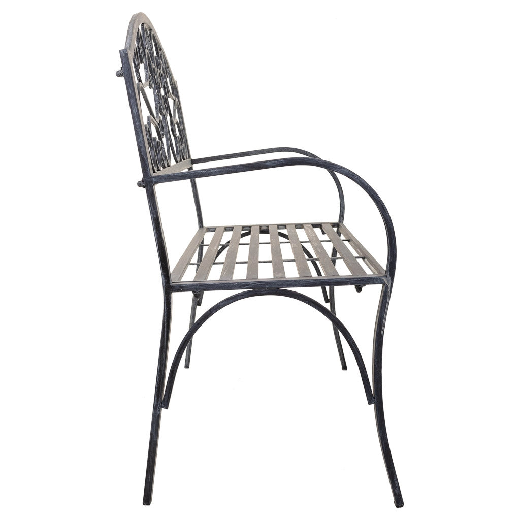 Sgabello in metallo grigio 123x53x91h
