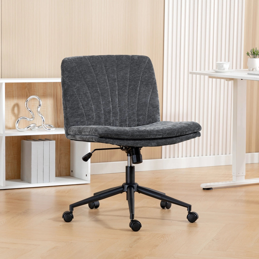 Sedia da Ufficio con Seduta Larga ¨C Minimal ¨C Grigio