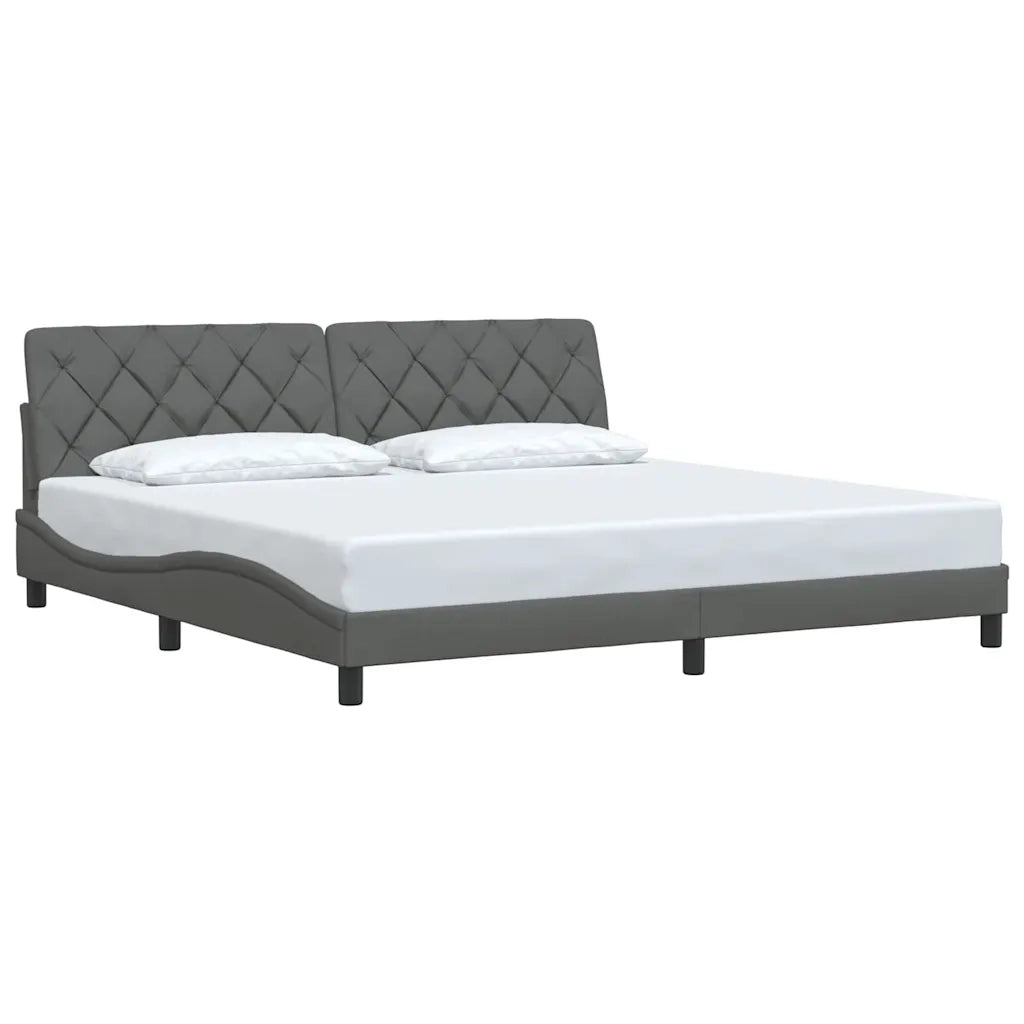 Giroletto senza Materasso Grigio Scuro 200x200 cm Tessuto 3310623