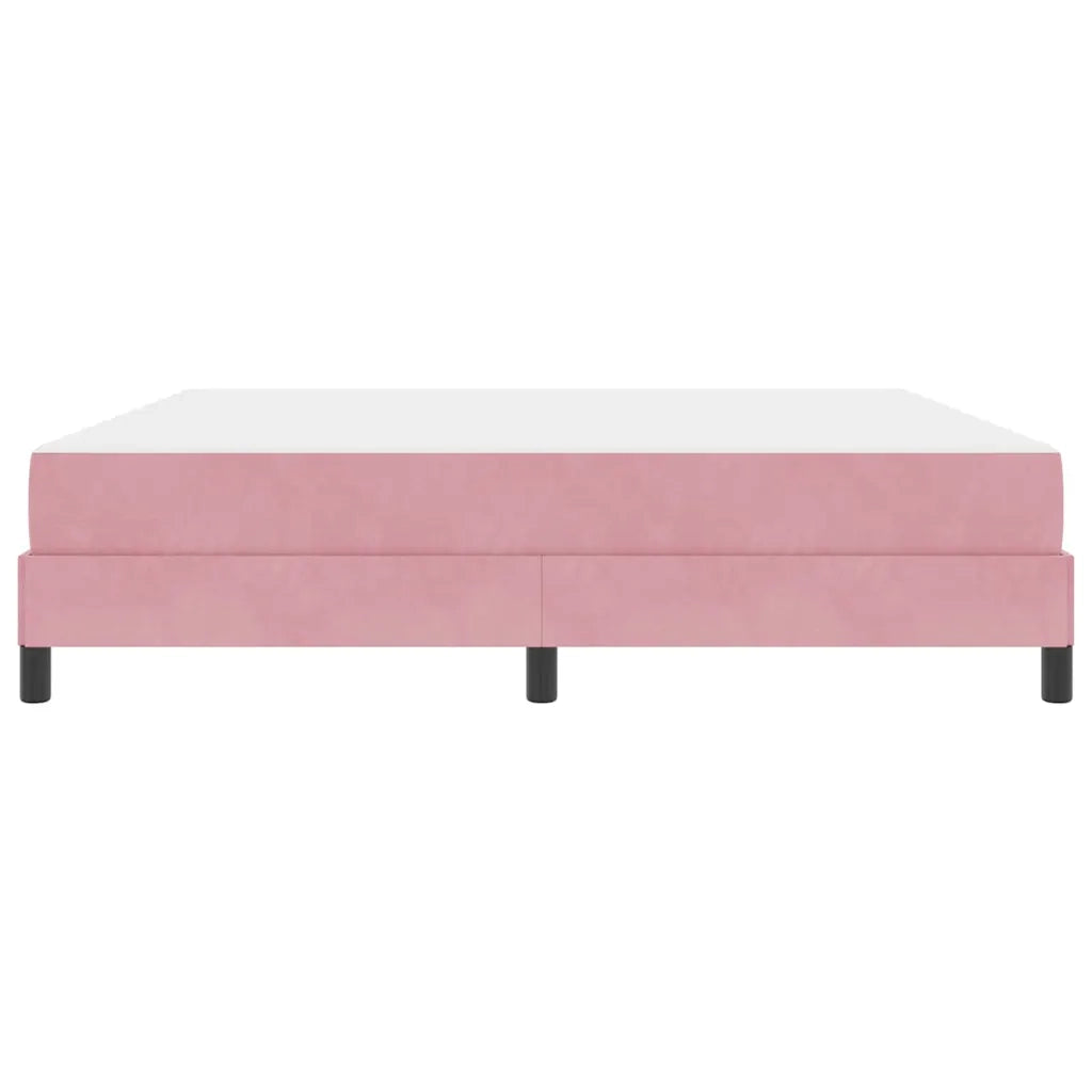 Letto a molle con materasso Rosa 180 x 200 cm Tessuto
