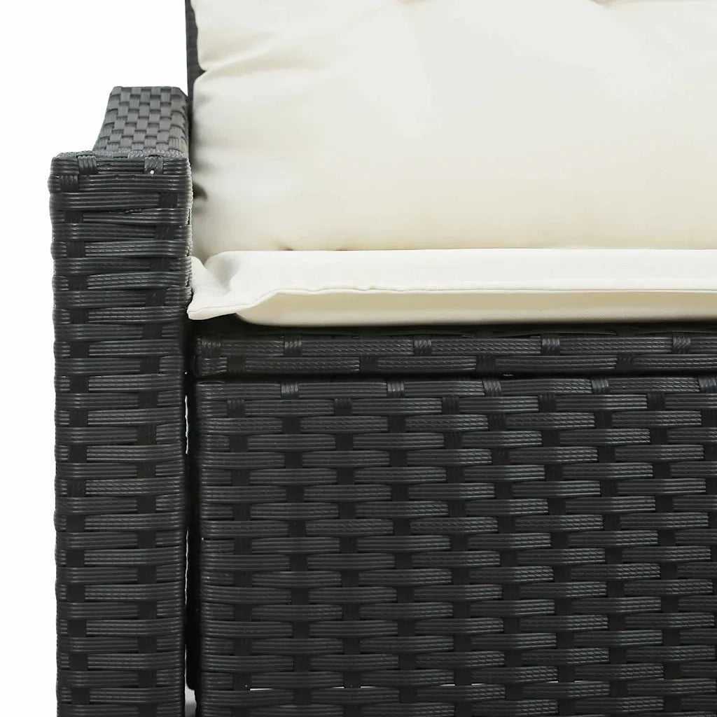 Divano da giardino con cuscino 123 x 62 x 69 cm polyrattan 42006782