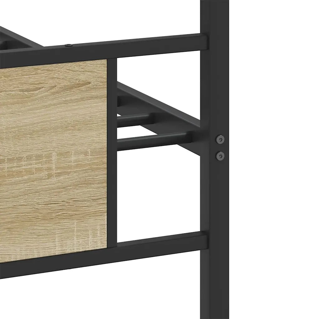 Letto singolo | Letto per adulti | Giroletto senza Materasso Rovere Sonoma 75x190 cm in Truciolato