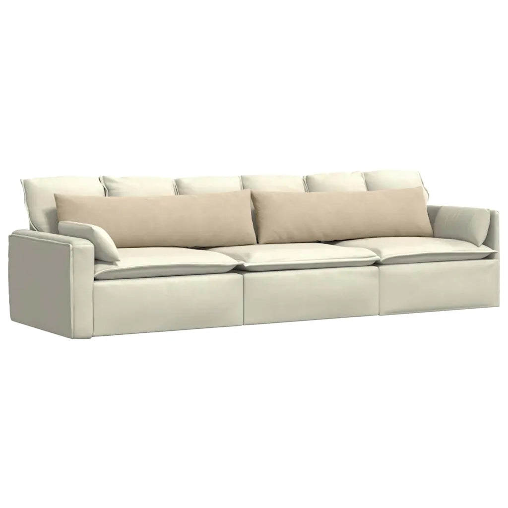 Cuscini da Divano 2 pcs Crema 145 x 40 cm Tessuto 42013858