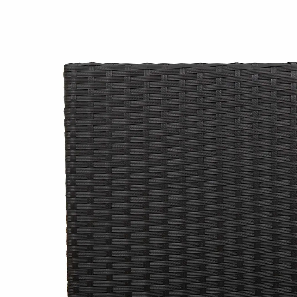 Sedie impilabili da giardino 4 pcs Nero e Marrone 3403061