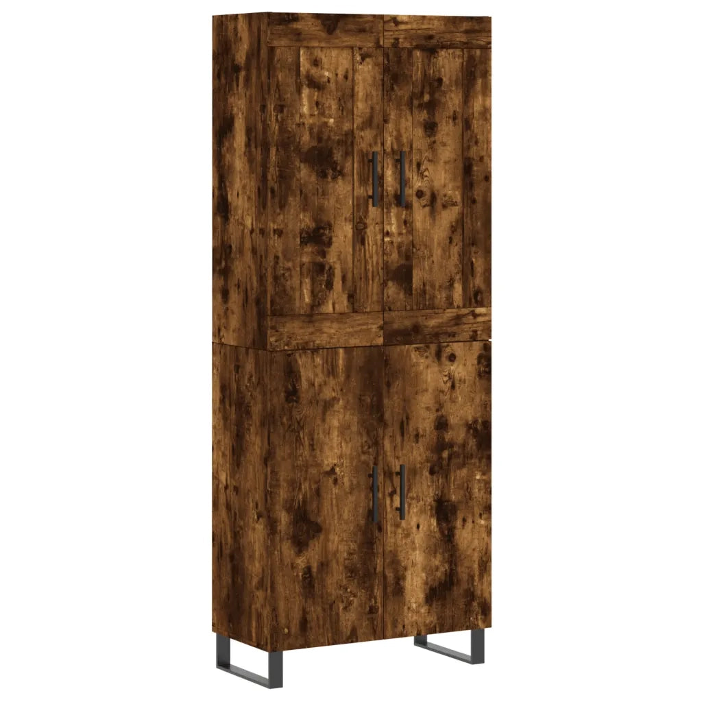 Credenza-Buffet-Armadio da cucina Rovere Fumo  69,5x34x180 cm in Legno Multistrato 512672