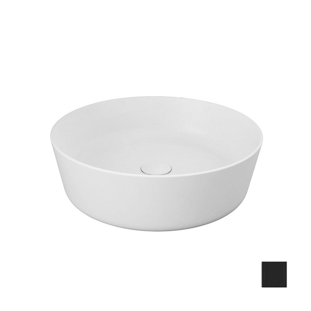 Lavabo da appoggio feeling tondo nero opaco