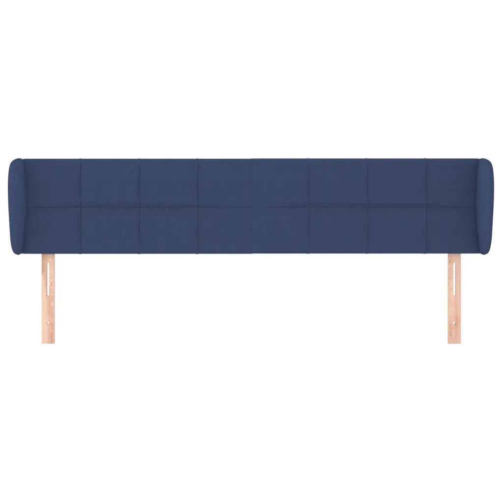 Testiera | Testata ad Orecchio Blu 203x23x78/88cm in Tessuto