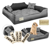 AIO FACTORY Cuccia per cani personalizzabile 100x75 cm con cuscino impermeabile grigio