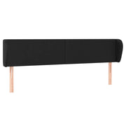 Testiera | Testata ad Orecchio Nera 203x23x78/88 cm in Similpelle
