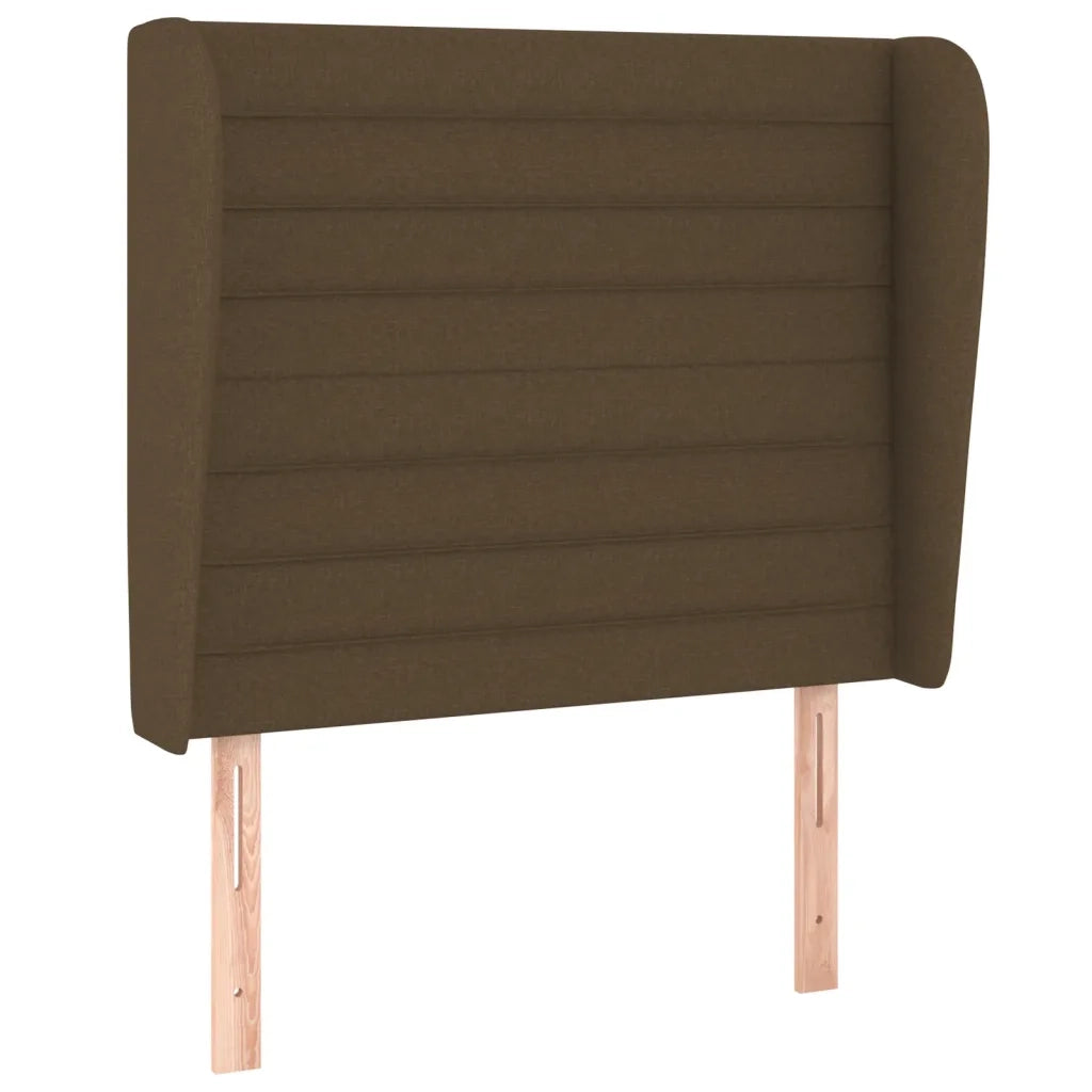 Giroletto a Molle con Materasso Marrone Scuro 90x200 cm Tessuto 3128016