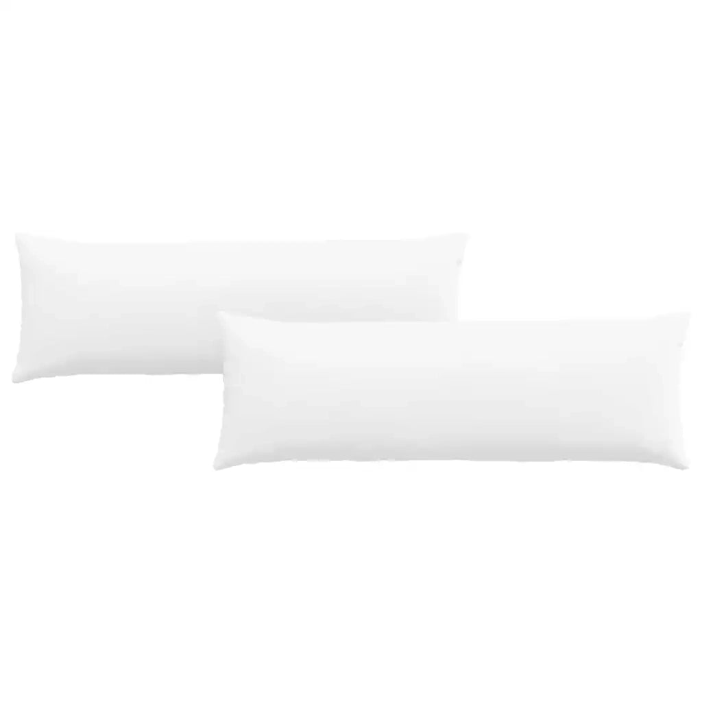 Cuscini da Divano 2 pz-Set di 2 Cuscini per Sofa Bianco 120 x 40 cm Tessuto