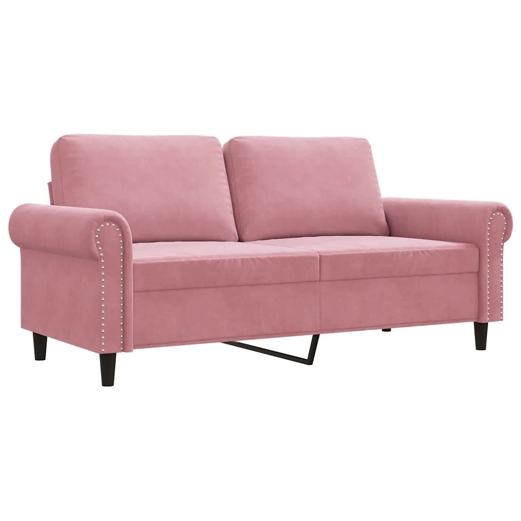 Divano a 2 Posti Rosa 140 cm in Velluto 359532