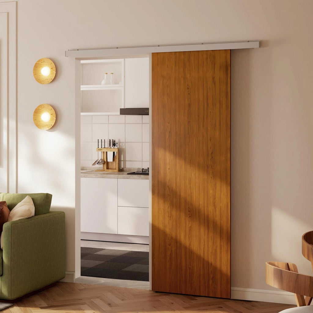Armadio Scorrevole ¨C Minimal ¨C Effetto Legno Marrone 75x210cm