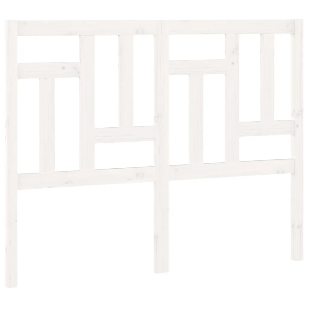 Testiera | Testata per Letto Bianca 145,5x4x100 cm Legno Massello di Pino