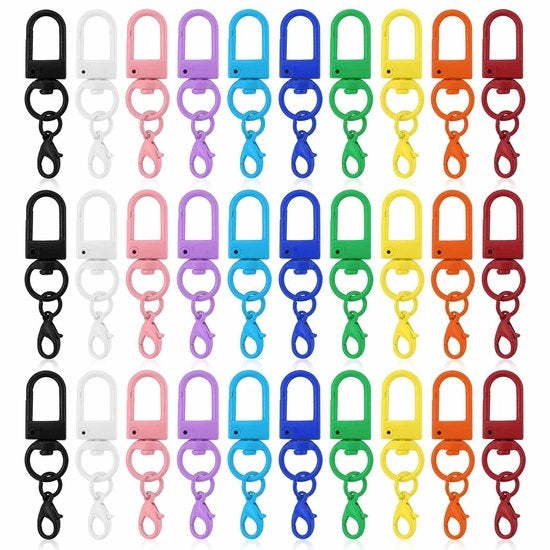 Accessori per autoaccessori 30 pezzi - Chiave a molla - Anello per chiave - Accessori DIY - Leggero - Materiale resistente - Dimensioni 4,7 x 1,3 cm - Anello per chiave