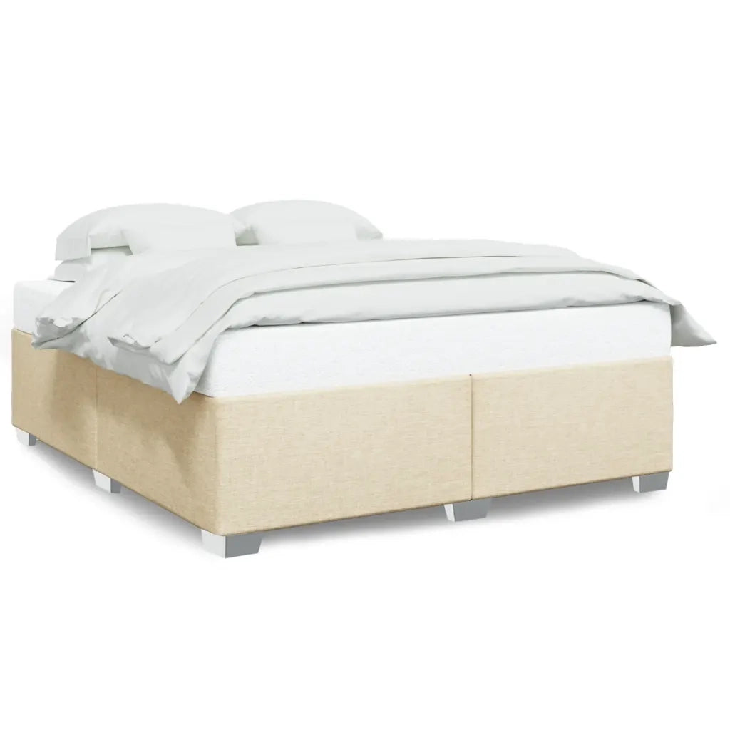 Letto matrimoniale | Letto per adulti | Giroletto senza Materasso Crema 180x200 cm in Tessuto