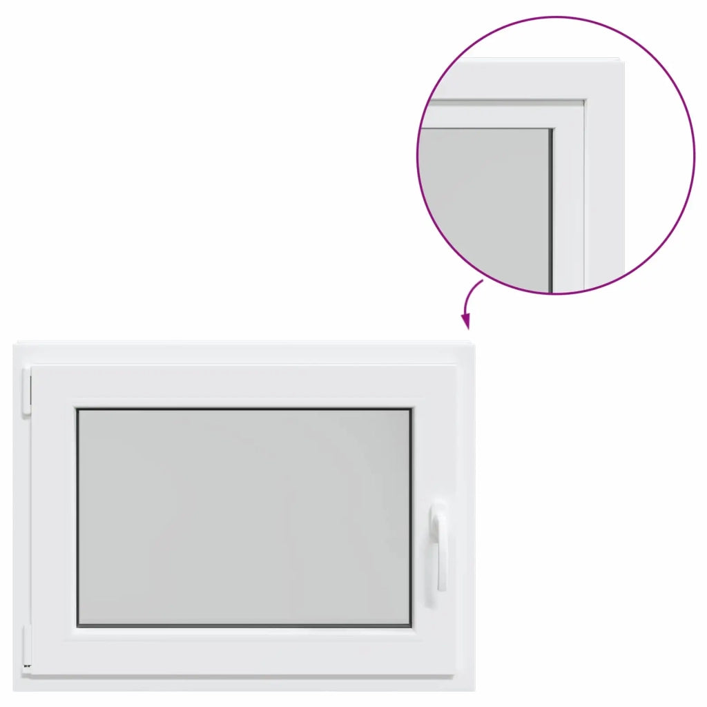 Finestra per Soffitta RISOR 80 x 50 cm PVC e Vetro Bianco CFW7442081