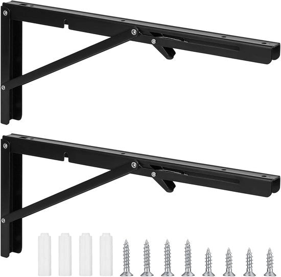 Console di chiusura - supporto angolare robusto - nero - 40 cm