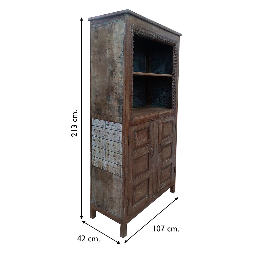Libreria in legno marrone 107x42x213h