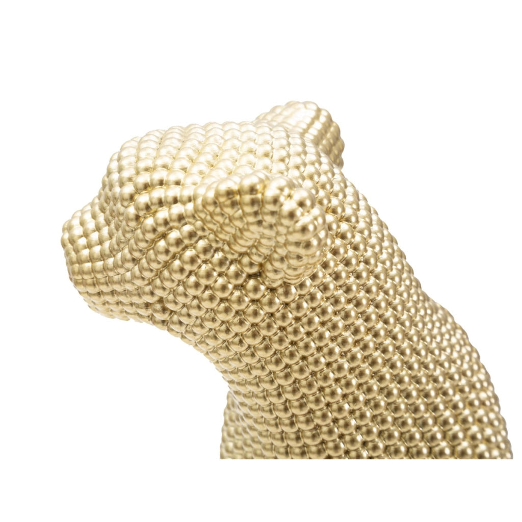 Scultura Pantera, Oro, Poliresina, 23x15,5x29 cm