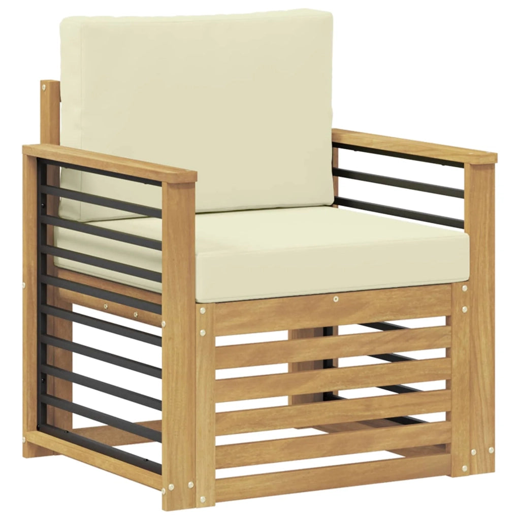 Set di divani da esterno Poliestere Bianco 3439107