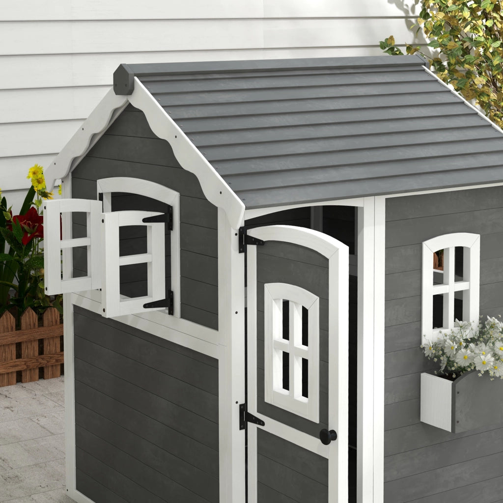 Casetta per bambini in legno ¨C Minimal ¨C grigio