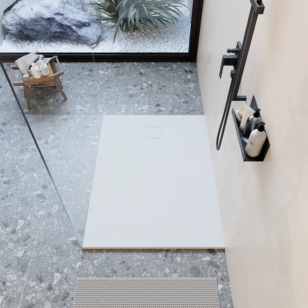 Piatto doccia 70x120 cm colore bianco effetto pietra | Samos