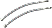Set di connettori flessibili da 2 - Sanga idraulica sanitaria - Lunghezza 300mm - 3/8"/M10 connessione - Acciaio intrecciato
