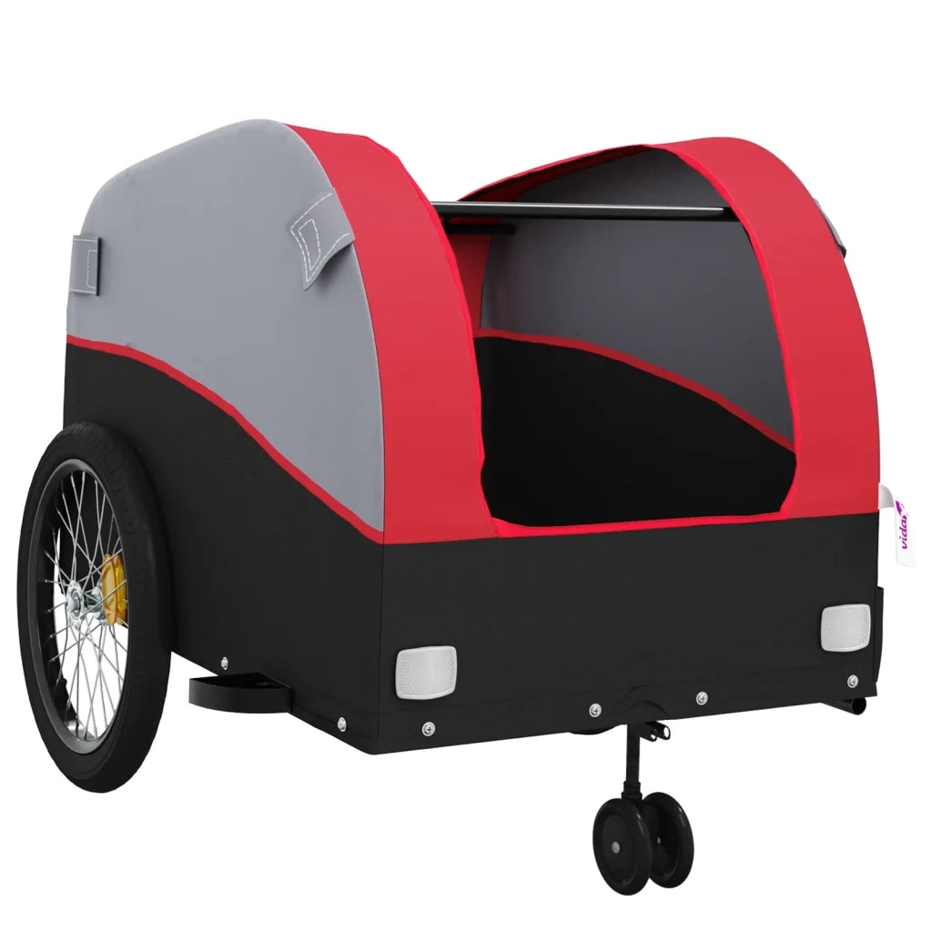 Rimorchio da Bici Nero e Rosso 45 kg in Ferro CFW8296820