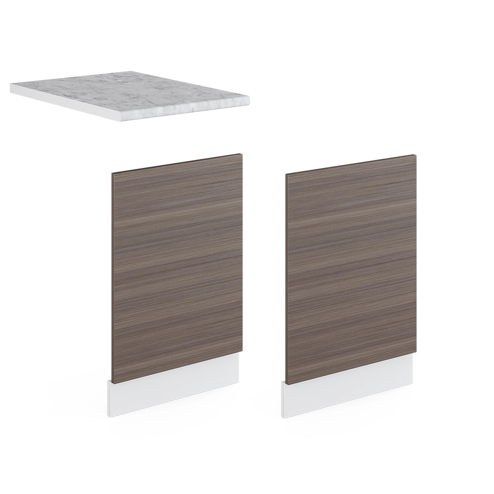 Pannello frontale R-Line Grigio nobile/Bianco 45 cm, PL Marmo Vicco