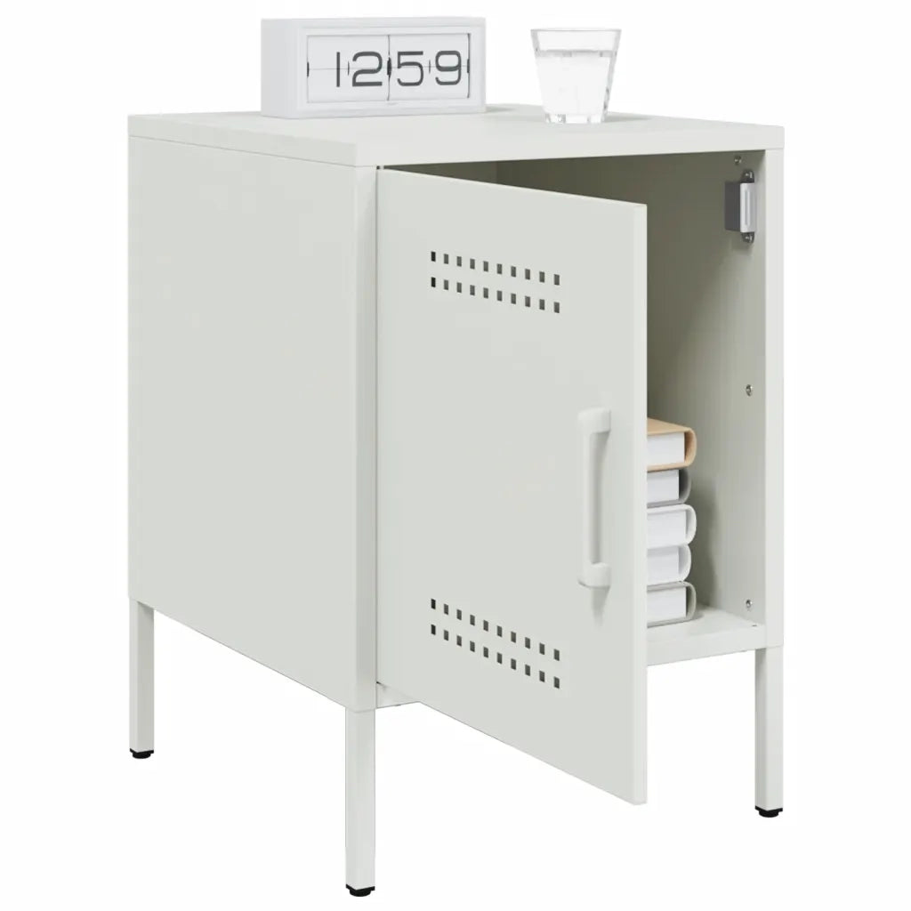 Comodini 2 pz Bianchi 36x39x50,5 cm in Acciaio 842921