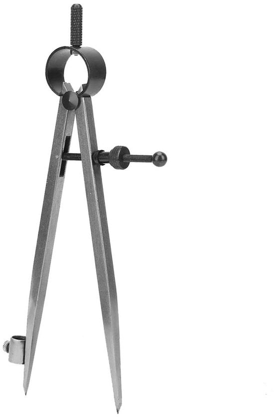 Compasso da metallo compatto progettato - Osservazione da matita - Strumento di precisione - Cassetta in acciaio di carbonio - Leggero - Adatto per lavori metallici - Tavolino da disegno