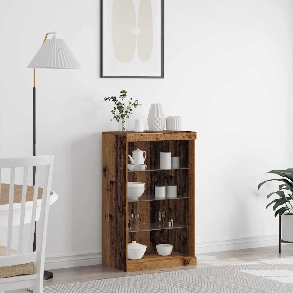 Credenza | Madia LED Legno vecchio 60,5 x 37 x 100 cm Legno multistrato