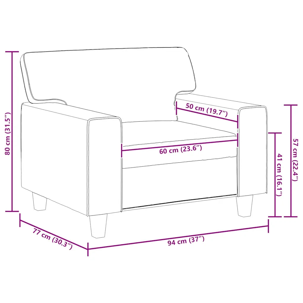 Poltrona | Sedia Relax Cappuccino 60 cm in Similpelle